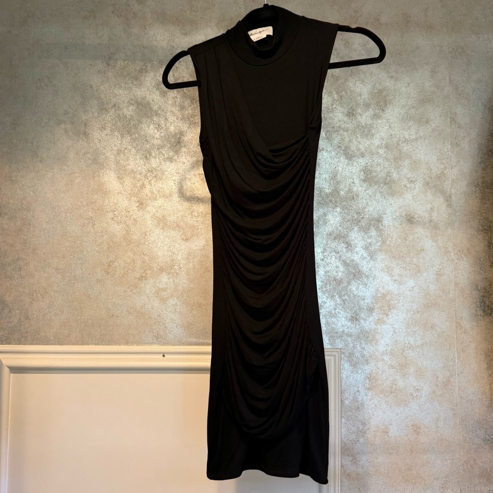 The Line by K Ruched Stretch-Jersey Mini Dress size XS